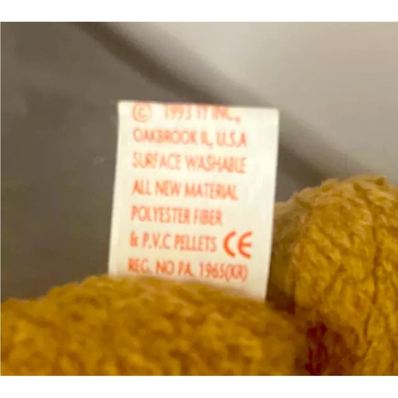 TY Beanie Baby -RARE CURLY Bear w/MANY Errors Including Deutschland 90008 On Tag - Picture 6 of 6